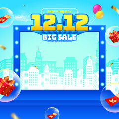 Naklejka premium Discount sale promotion event banner template and social media post