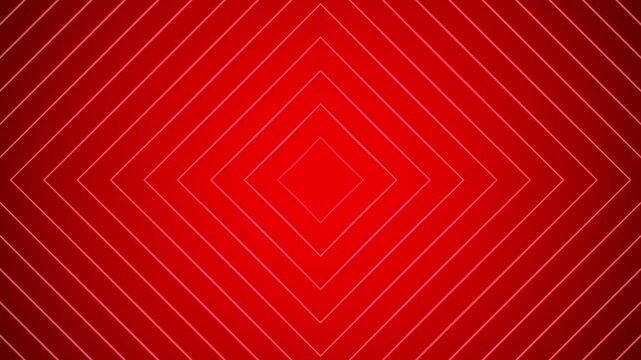 Infinity red square motion loop in red background