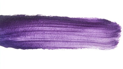 Fototapeta premium Vibrant Purple Brush Stroke on White Background