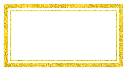 金箔フレーム　枠　飾り枠　飾り罫　和風　和柄　キラキラ　高級感　豪華　グリッター　ラメ　シンプル　和モダン　年賀　正月　お歳暮　見出し　タイトル　囲み　クラシック　エレガント　四角　白背景　透過　16:9