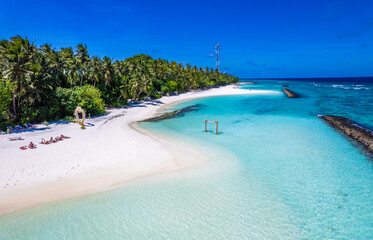 View of Fulidhoo island in the Maldives