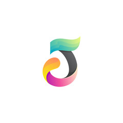 J logo with colorful design template, 3d colorful, logo ready to use