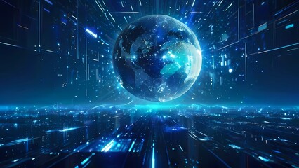 デジタルアーカイブと予測イメージ概念未来SFサイバーワールド壁紙