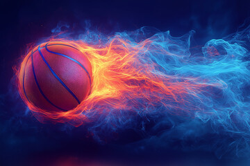 Dynamic Basketball Motion Clipart