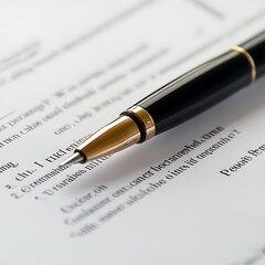 Agreement isolated on a with a white background,close up