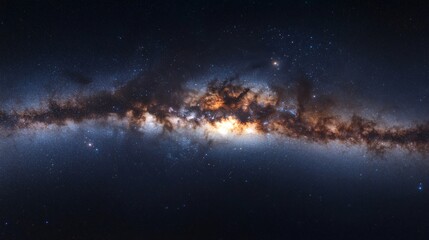 Fototapeta premium An elegant nocturnal panorama where the rich, velvety blue of deep space meets a dazzling array of crisp, white stars, The striking contrast creates a professional yet captivating backdrop, perfect