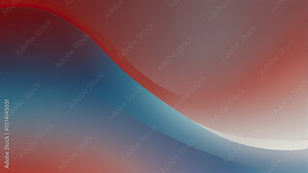 Poster the artwork features smooth flowing lines of red and blue that create a sense of motion and depth ag