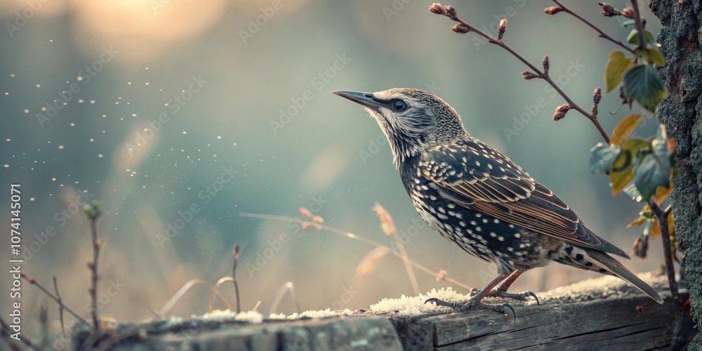 Aufkleber subtle flickers cool muted tones provide a serene background where small sporadic flickers create a 
