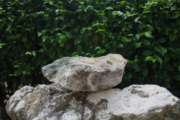 limestone terraced leaves background
