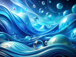 Stunning Blue Abstract Background Design with Liquid Patterns and Flowing Shapes for Modern Digital Art and Creative Projects