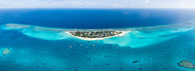 View of Fulidhoo island in the Maldives