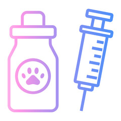 vaccine Line Gradient Icon