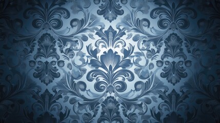 Elegant damask design with curling motifs decorative abstract wallpaper pattern showcasing intricate details and rich textures