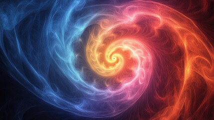 Abstract colorful swirling spiral background