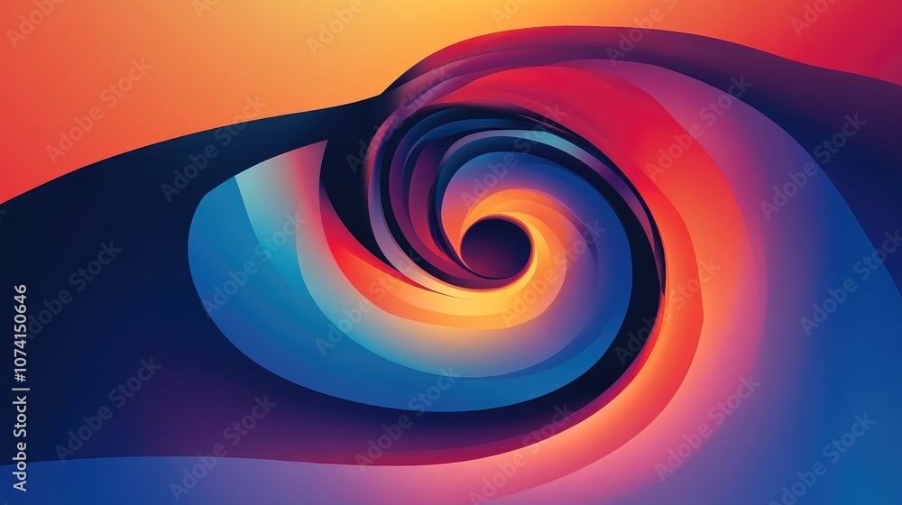 Poster vibrant abstract background with dynamic shapes and colors creating an eye catching visual effect