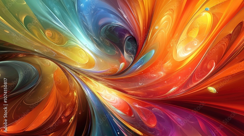 Poster vibrant abstract background featuring a computer generated design