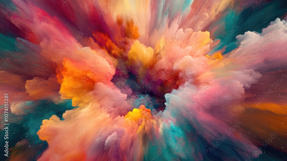 Poster vibrant color burst backgrounds enhance graphic design web design digital art and multimedia project