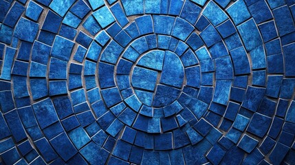 Naklejka premium Realistic blue mosaic emblem design with a trafficker theme
