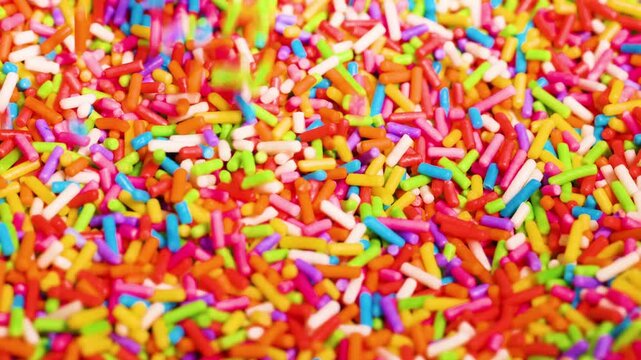 Colorful Sprinkles in Motion