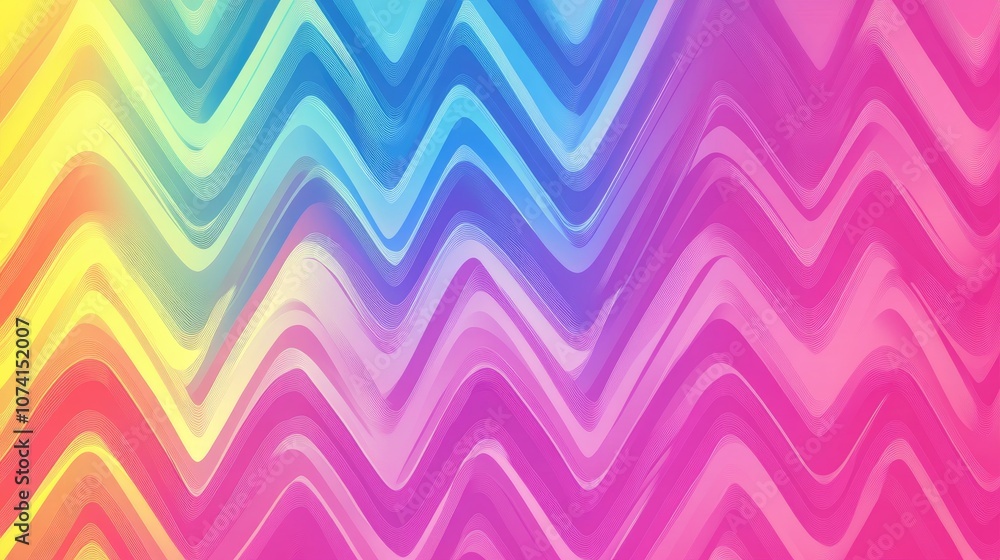 Poster Vibrant zigzag stripe pattern for use in backgrounds and design projects