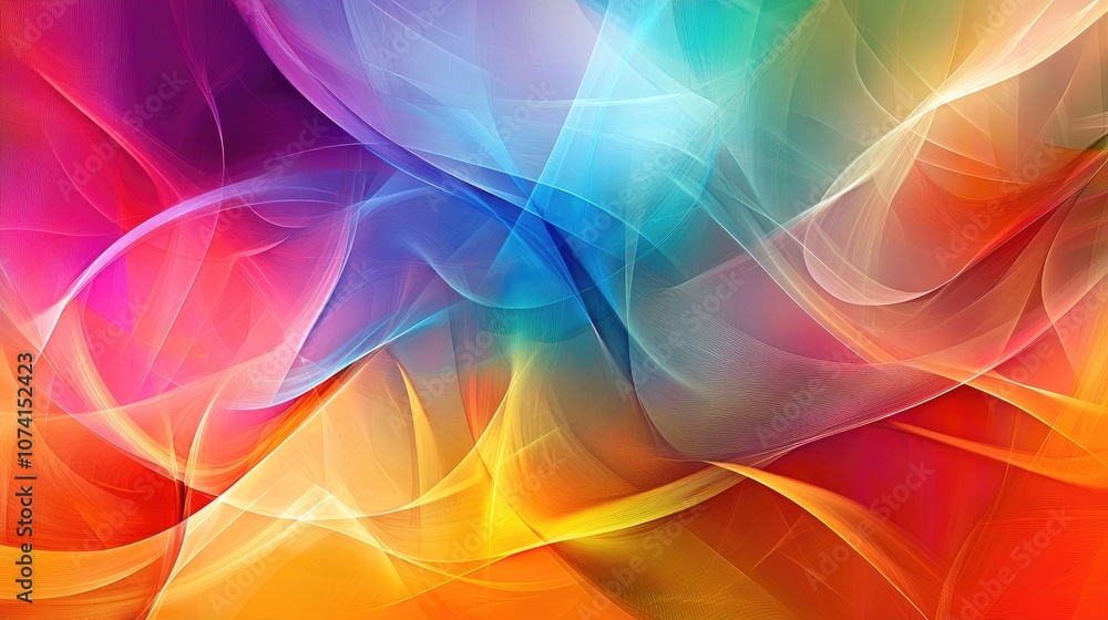 Poster Modern abstract background design with vibrant colors and geometric shapes creating a dynamic and energetic visual atmosphere