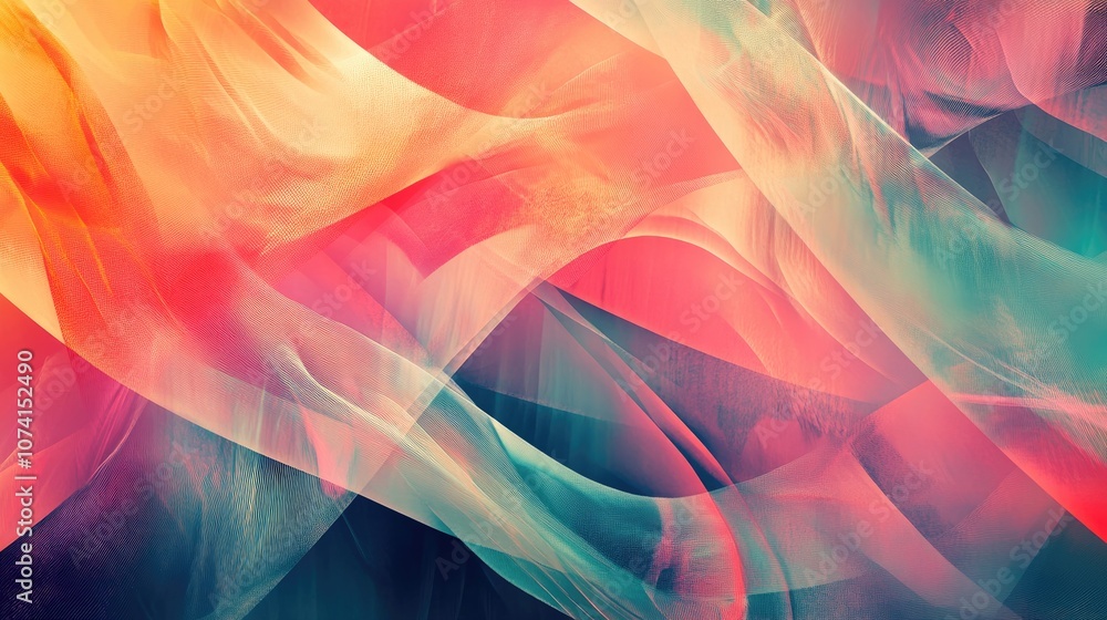 Poster dynamic abstract background design with vibrant colors and geometric shapes creating a visually enga
