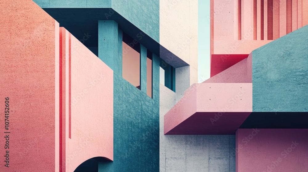 Poster geometric design background in architecture