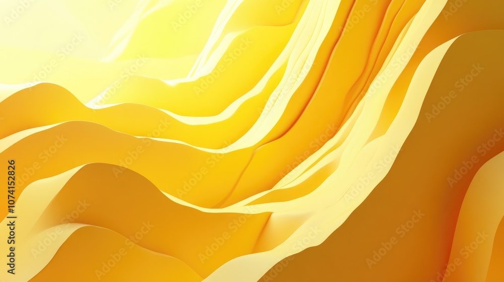 Poster abstract background with a vibrant yellow color scheme