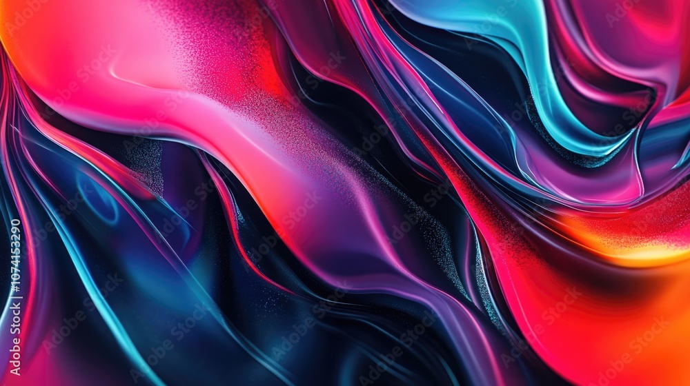 Poster abstract background design with vibrant colors and fluid shapes creating an artistic and modern atmo
