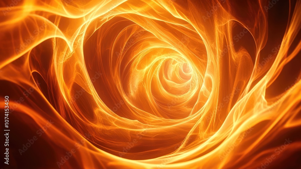 Aufkleber vibrant abstract tunnel design with surrounding flame shapes dynamic motion graphics in 3d illustrat