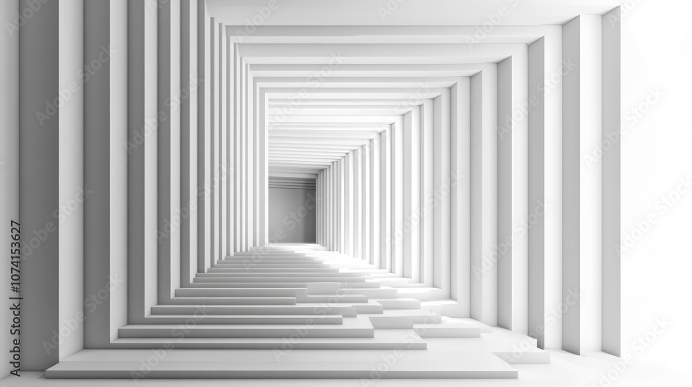 Poster geometric architectural background featuring abstract 3d lines