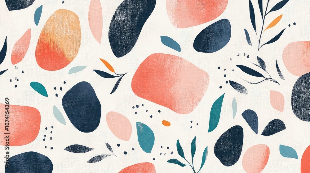 Poster print pattern design featuring unique artistic elements