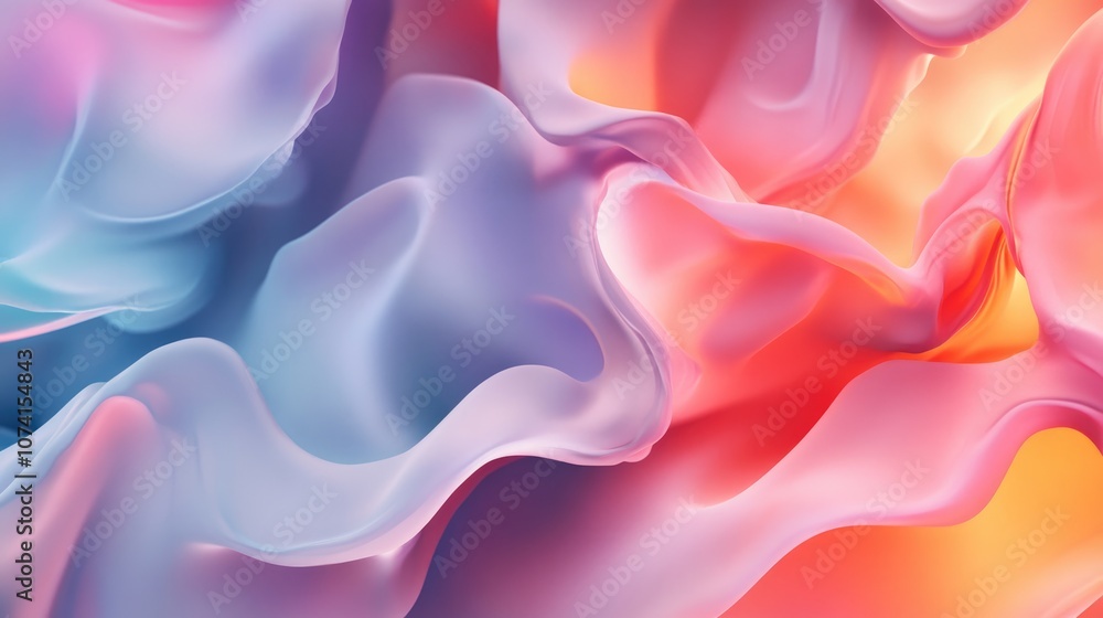 Poster abstract background design with vibrant colors and fluid shapes creating an artistic and modern atmo