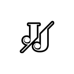 This is a simple outline logo design of an initial jj in serif font that looks elegant and classic on a white background