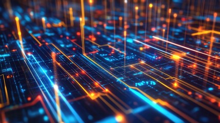 Cyber circuit background representing futuristic technology concepts