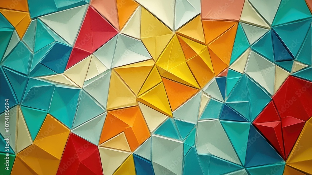 Poster abstract low poly geometric background with a colorful polygonal mosaic pattern