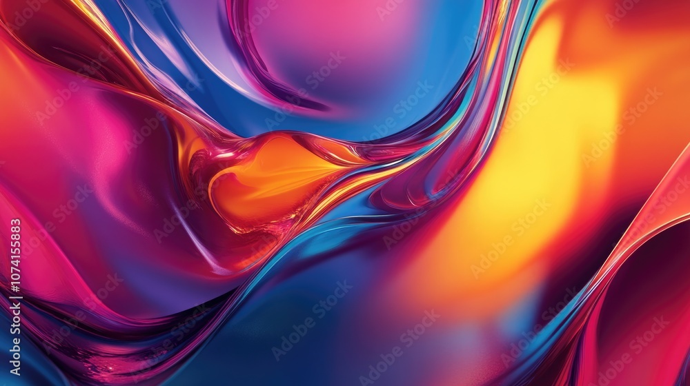Poster abstract background design with vibrant colors and dynamic shapes creating an energetic and modern v