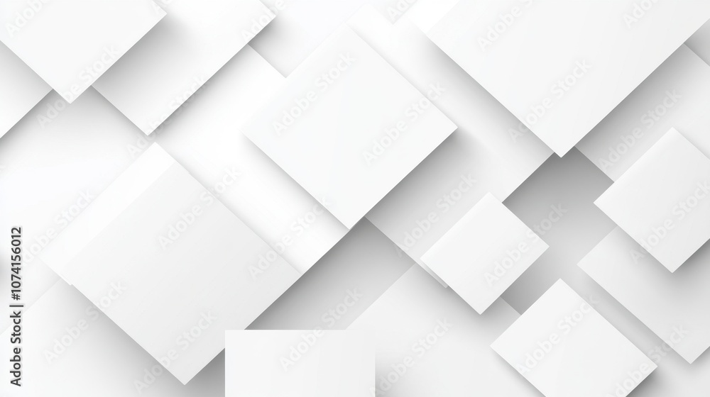 Poster minimalist white background with geometric grid patterns, creating a modern and sophisticated design
