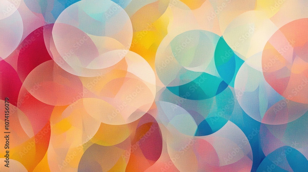 Poster geometric circle abstract background featuring a vibrant multicolored pattern