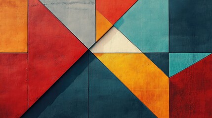 Overlapping geometric shapes creating a unique pattern