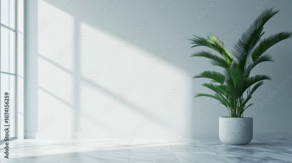 Poster minimalist white background with geometric grid patterns, creating a modern and sophisticated design