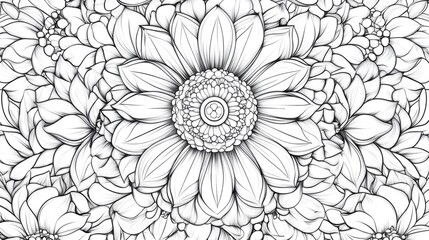 Floral mandala ornament design for coloring books greeting cards invitations and tattoos Pattern for anti stress therapy