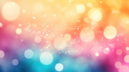 Obraz premium Vibrant bokeh background with soft blurred lights in a colorful display