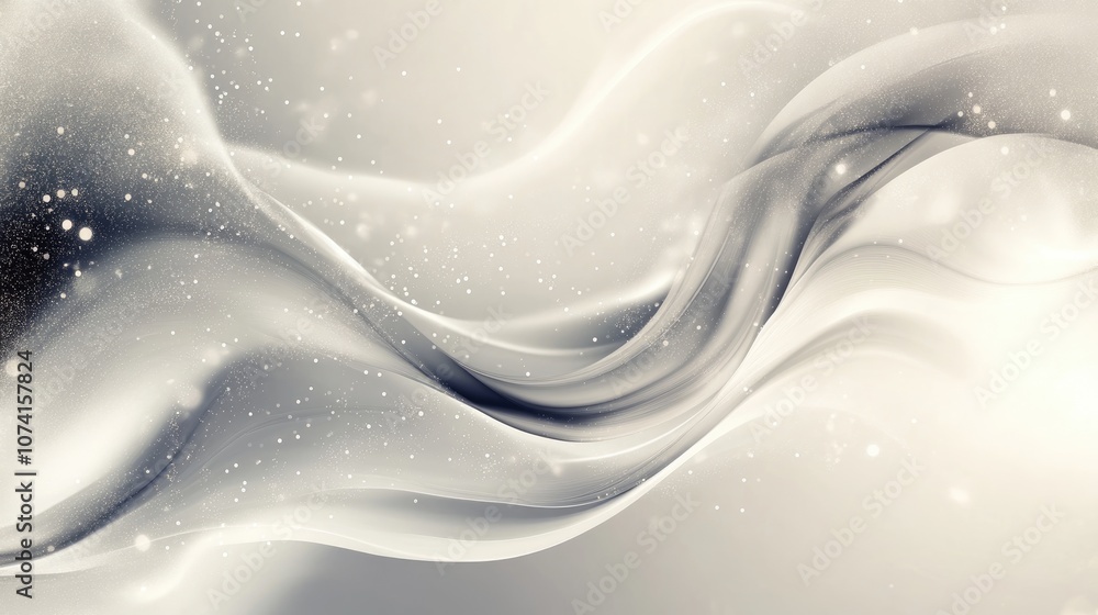 Poster abstract elegant background featuring grey tones glitter and flowing wave patterns