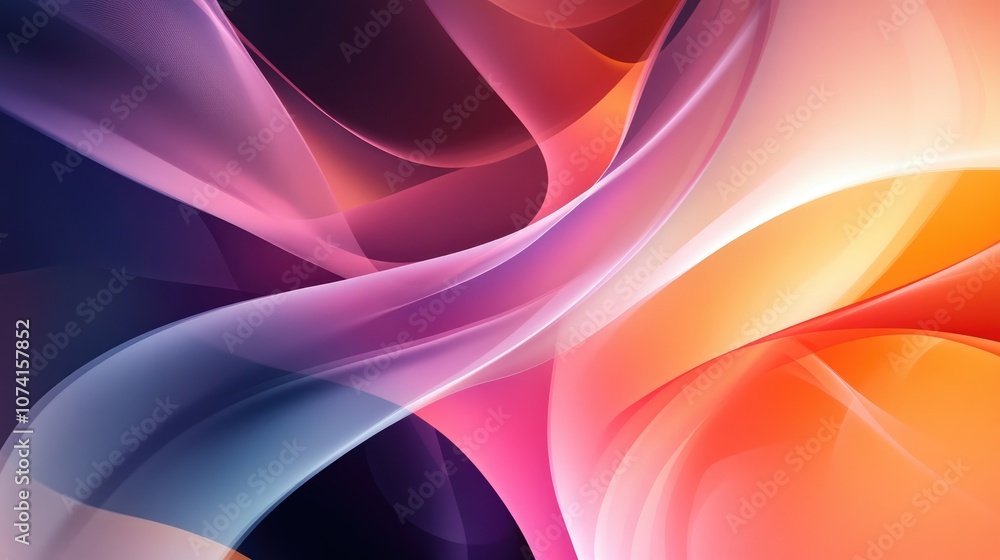 Poster abstract background with smooth gradients and dynamic shapes in a vibrant color palette