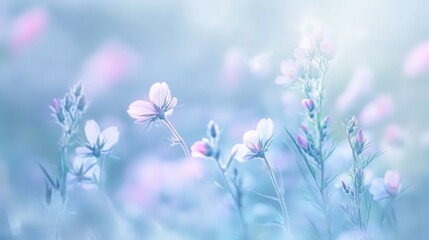 Obraz premium Soft Blue Spring Light Blur Background