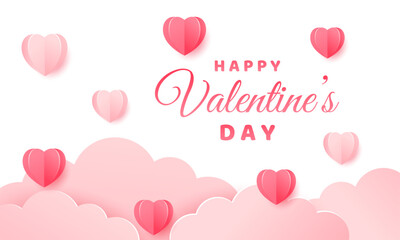 Happy Valentines day poster design in pink background theme, Banner for valentines day