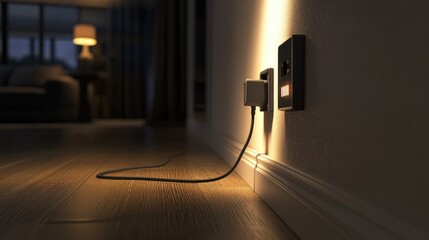 Power plug connected to electrical socket