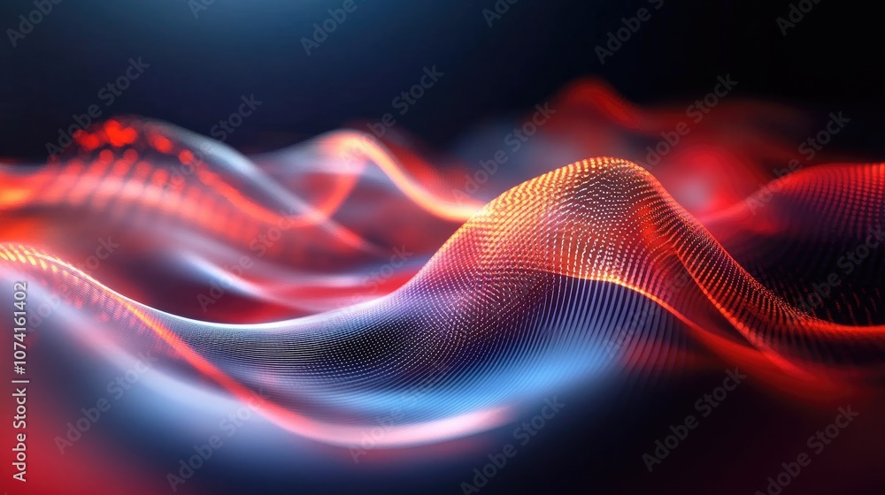 Poster vibrant and modern graphic design featuring abstract smooth wavy lines in a digital format ideal for