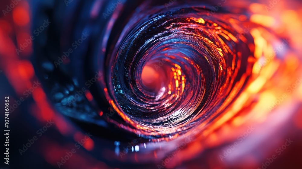 Poster abstract circular vortex circulation with a blurred background